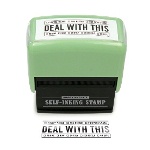 When the urge to wield a rubber stamp strikes, an inkpad is rarely at hand. Imprint style and wit on the plainest of pages with the latest in impression-making technology. With our oh-so-funny, all-in-one Self-Inking Stamps, blank paper doesn’t stand a chance! 