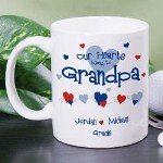 Personalized Grandpa Coffee Mug - Custom Printed Grandfather Mug Let Grandpa show off the love he has for his many grandchildren by giving him a Personalized Grandpa Coffee Mug. A great Fathers Day gift he is sure to love every morning.
