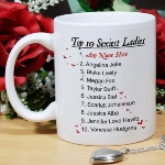 Surprise her this year with a special mug that puts her at the top of the list as being the sexiest woman around! A fun gift for Valentines Day, Sweetest Day, an anniversary, or birthday. 