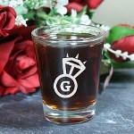 Show off the Rock and have a great evening with close family & friends is the perfect recipe for the Bride at her reception. While having a great time why not enjoy a few libations from your own Personalized Bride Shot Glass. An attractive way to party the night away. This trendy shot glass is also perfect for a fun Girls Night Out. Everyone can have their own Engraved Shot Glass for an evening of fun and festivities. 