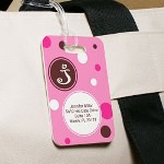 Decorate your school bag, travel bag or personal backpack with this super cute Personalized Polka Dot Luggage Tag. A great way to add a splash of color to your luggage while making the chore of finding your luggage a breeze. 