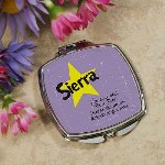 Reach for the stars and your dreams with a Personalized Be A Star Compact Mirror. A great personalized gift for best friends, sisters, bridesmaids or family to celebrate the joy they bring into the world each and every day. 