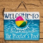 Bring a warm welcome to your home this summer with our Personalized Beach Ball Welcome Slate Plaque. This Custom Slate Plaque captures the relaxed additude of laying in the warm sun and taking cool dips in the pool. Create a unique accent piece for your outdoor décor or make it a great gift for a new home owner. 