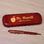 Present your favorite teacher with a personalized teacher gift that is sure to be used every day. A Personalized Teacher Writing Set is an inexpensive teacher gift with an expensive feel. Each Rosewood Personalized Teacher Pen Set makes a unique teacher gift for him or her.