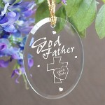 Create a lasting Godfather Gift she will cherish for a lifetime with our Personalized Godfather Ornament. A beautiful gift to celebrate the joy & love he brings into your life every day. This beautifully engraved ornament also looks stunning hanging in the window catching the morning sunshine.