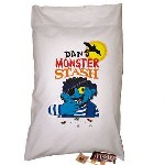 Our Personalized Monster Stash Trick or Treat Sack will hold plenty of Candy! We took our sturdy pillowcase & added a cool design to create the perfect Trick or Treat Sack for your older kids. Each Trick or Treat Sack can hold tons of candy for non-stop Halloween adventures. Your Personalized Trick or Treat Sack measures 20" x 32" and is machine washable. Made in the USA. Includes FREE Personalization! Personalize your Trick or Treat Sack with any name.