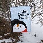 Our Let It Snow Garden Flag is a great accent to any yard or garden, our personalized garden flags are a unique way to greet any guests arriving at your home. Flag measures 11.25"x 14.75". Personalize with any last name.