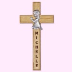 Personalized Praying Girl Wall Cross - Personalized Little Girl Gifts Hang this beautifully Personalized Praying Girl Cross above your daughters bed. It looks great and expresses to your little darling that she is always loved. 