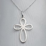 Celebrate a special religious event, graduation or holiday with our open style Tiffany Cross necklace. Tiffany style jewelry is not made from Tiffany. It is inspired by Tiffany and is similar in style. Same quality for much less!