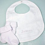 A Christening or Baptism is a special time in the lives of parents as well as baby. Celebrate the day by giving your baby a special Embroidered Cross Bib and Socks Christening Set. 
