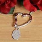 Our contemporary heart keychain makes for a splendid Engraved Keepsake for your loved one. Celebrate Valentines Day or give these Personalized Heart Key Chains as a thoughtful mementos to the entire bridal party; the options are endless. Fill a friends or family members heart with joy & happiness by creating a Personalized Heart Keychain for them today.