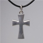 Give an expression of faith when you present him with this handsome Engraved Cross Necklace. Perfect for commemorating a religious occasion or any milestone event that adds style to his look. Our Engraved Stainless Steel Cross measures 1 7/8" L x 1" W with an expandable leather necklace up to 15" Long. Includes FREE Engraving. Engraved Necklace is personalized with any single initial.
