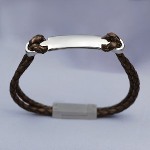 Great for the guy in your life. Our brown leather bracelet makes a keepsake Fathers Day Gift, 21st birthday gift or gift for any special occasion. Personalize the front or back of the item with a special name, date or message. (1 line of 12 characters, including spaces) for front and back. Please enter in the personalization your request. Include (Front) personalization and (Back) personalization information.