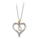 "Love looks not with the eyes, but with the heart and soul." -Unknown Our Heart - Jewelry will open a window for others to see what is in your heart. 18" sterling silver necklace with gold plating makes a special gift for someone special. 