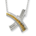 Send her a kiss and share with her what it means to have her in your life. Sterling Silver & Gold-plated 18in Necklace 