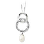 Shes your soul mate, your life is complete with her. Give her a special gift to let her know your lives are tangled as one. sterling silver 18" with cz and cultured pearl