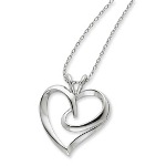 We can all use a hug from time to time. The Hugging Heart makes a keepsake gift for a daughter heading off to college or a new adventure in life, a special friend whether near or far or a family member who may need some extra love and encouragement. Sterling Silver with 18" necklace. 