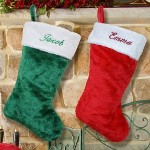 HO! HO! HO! Greet Santa this year with Personalized Christmas Stockings for everyone in the family. Santa is sure to leave extra stocking stuffers when he sees these festive, embroidered stockings hanging above the fireplace. 