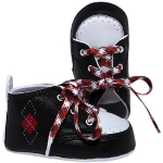 New hand-painted baby shoes offer a whimsical twist on the classic hi-top pre-walker. With special ribbons and laces - and a little extra sparkle - these tiny works of art make an unforgettable and playful keepsake gift. 