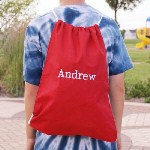 Trips to school, practice or vacation will be a breeze when you carry your essentials in this versatile Embroidered Name Sports Pack. With its convenient top loading drawstring closure you can rest assured your I-Pod, cellular phone or school materials will be secure during the trip.