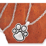 Celebrate the unconditional love your dog gives you by wearing our Pawprint Necklace. Each necklace comes with a special poem card. 