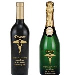 Say thank you to a special doctor, celebrate a graduation from medical school or congratulate a retiring medical professional. Each etched wine or champagne bottle is exquisitely etched and engraved, then skillfully hand-painted, creating a stunning piece of artwork for you or your lucky recipient! Then each etched wine or champagne bottle is custom personalized with any message you choose. 