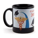 Medical School Graduates will love to have their name and class year displayed proudly on their mug and be able to sip their coffee every morning with pride when you give them this Black Medical School Graduation Mug. This 11 Oz. mug is beautifully designed with graduation caps flying in the background, the medical symbol, and a message that reads “Class of 2007” across the top. You can make it more personal by adding your Medical School Graduate’s Name so he or she can forever cherish this beautiful time in their lives. 