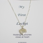 The My First Locket created for the little princess in your life. Sterling silver locket and chain makes a sentimental gift idea for a godchild, niece, daughter or other special little girl. 