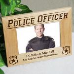 Honor the Police Officer in your life with this one-of-a-kind Personalized Police Officer Frame. This unique police gift is perfect to display your favorite photograph. A great personalized gift when that special promotion arrives or upon graduating from the Police Academy. Mom, Dad, Grandma and Grandpa will all want their own Personalized Police Officer Frame to showcase their Proud Police Officer. An excellent Fathers Day gift, he is sure to enjoy every day.