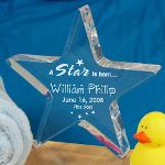 Your precious little angel needs a precious little star to shine bright and let everyone know I am here. This truly beautiful New Baby Keepsake is sure to look great in your newborns nursery or as a Personalized Birth Announcement for close family & friends.